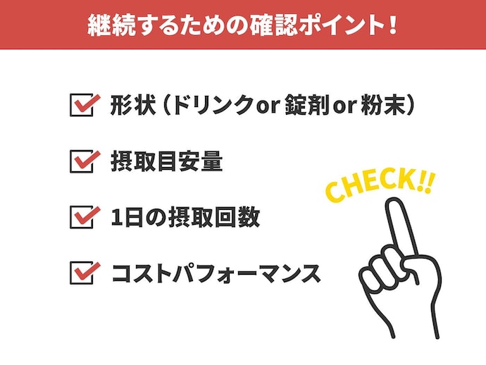 継続できるために、コスパや飲みやすさで選ぼう